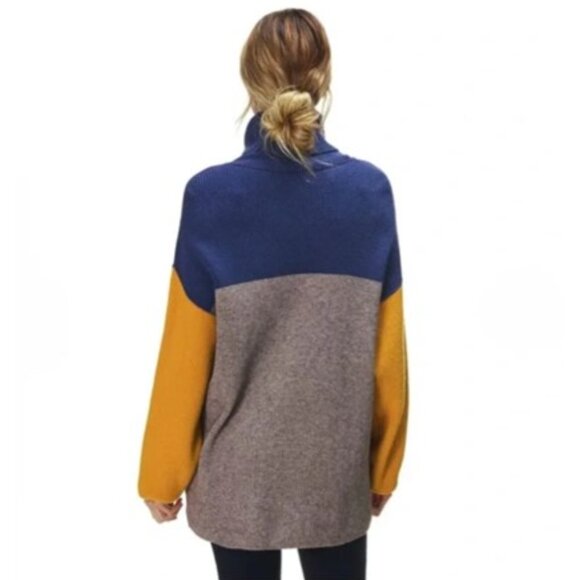 NWT-Free People Softly Structured Color Block Sweater - M - Picture 9 of 13